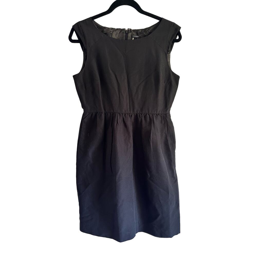 J. Crew Little Black Dress Cotton/Silk Sheath Vintage Classic Style Size 6